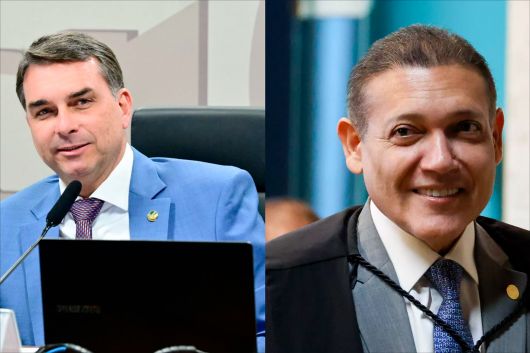 Foto: Flávio Bolsonaro e Kassio Nunes. PorBrasil247